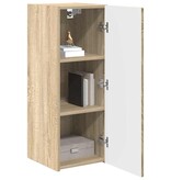 VidaXL TV Wandkast Wandgemonteerd Sonoma 30 x 31 x 80 cm Bewerkt hout