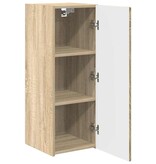VidaXL TV Wandkast Wandgemonteerd Sonoma 30 x 31 x 80 cm Bewerkt hout