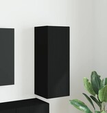 VidaXL TV Wandkast Wandgemonteerd Zwart 30 x 31 x 80 cm Bewerkt hout