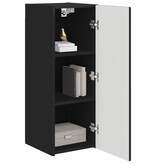 VidaXL TV Wandkast Wandgemonteerd Zwart 30 x 31 x 80 cm Bewerkt hout