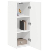 VidaXL TV Wandkast 2 pcs Wit 30 x 31 x 80 cm Bewerkt hout