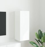 VidaXL TV Wandkast Wandgemonteerd Wit 30 x 31 x 80 cm Bewerkt hout