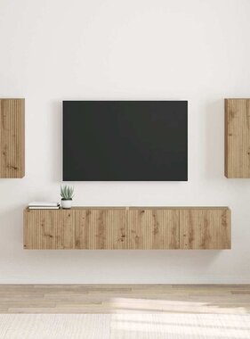 VidaXL TV Wandkast 2 pcs Ambachtelijk eiken 30 x 31 x 60 cm