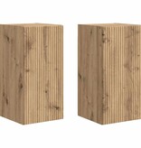 VidaXL TV Wandkast 2 pcs Ambachtelijk eiken 30 x 31 x 60 cm