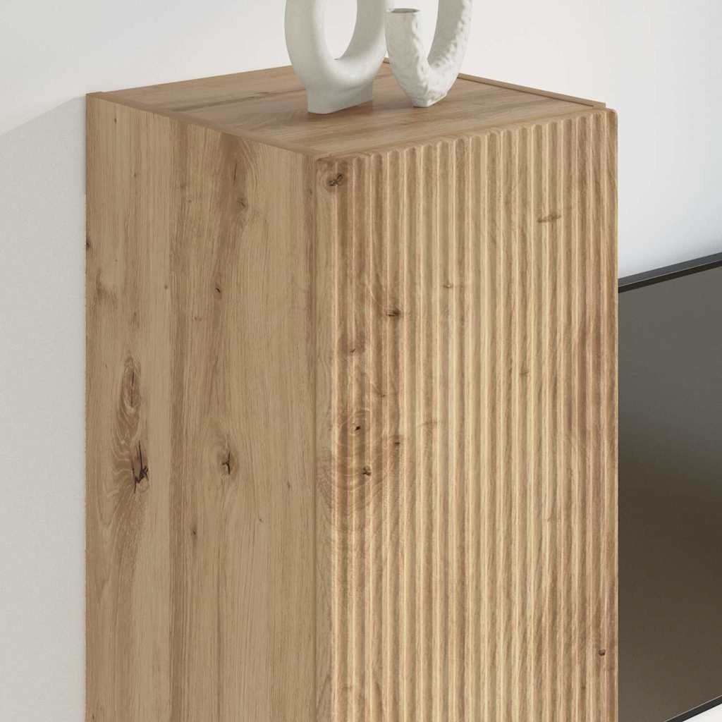 VidaXL TV Wandkast 2 pcs Ambachtelijk eiken 30 x 31 x 60 cm