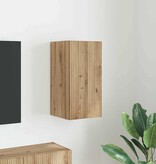 VidaXL TV Wandkast Ambachtelijk eiken 30 x 31 x 60 cm Bewerkt hout