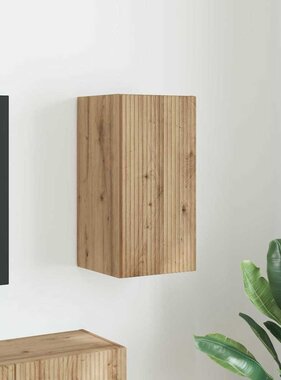 VidaXL TV Wandkast Ambachtelijk eiken 30 x 31 x 60 cm Bewerkt hout