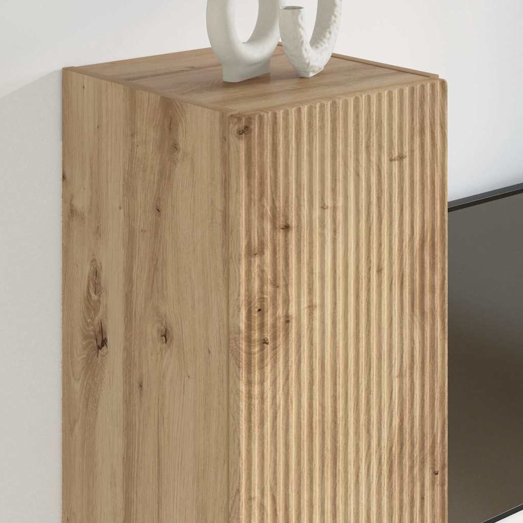 VidaXL TV Wandkast Ambachtelijk eiken 30 x 31 x 60 cm Bewerkt hout