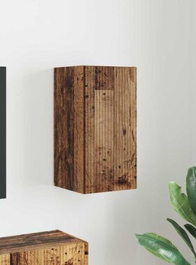 VidaXL TV Wandkast Oud Hout 30 x 31 x 60 cm Bewerkt hout