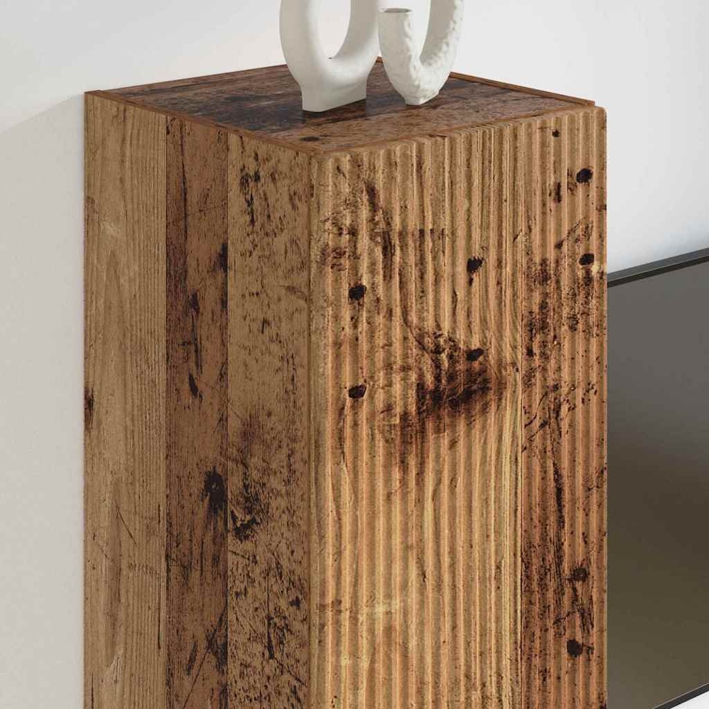 VidaXL TV Wandkast Oud Hout 30 x 31 x 60 cm Bewerkt hout