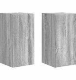 VidaXL TV Wandkast 2 pcs Grijs Sonoma 30 x 31 x 60 cm Bewerkt hout