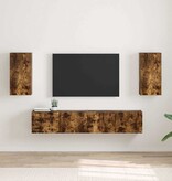 VidaXL TV Wandkast 2 pcs Gerookt eiken 30 x 31 x 60 cm Bewerkt hout