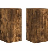 VidaXL TV Wandkast 2 pcs Gerookt eiken 30 x 31 x 60 cm Bewerkt hout
