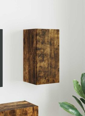 VidaXL TV Wandkast Gerookt eiken 30 x 31 x 60 cm Bewerkt hout