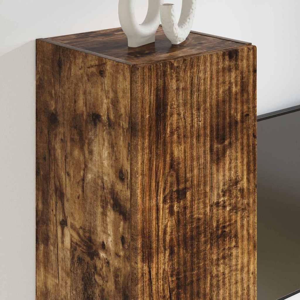 VidaXL TV Wandkast Gerookt eiken 30 x 31 x 60 cm Bewerkt hout