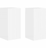 VidaXL TV Wandkast 2 pcs Glanzend Wit 30 x 31 x 60 cm Bewerkt hout