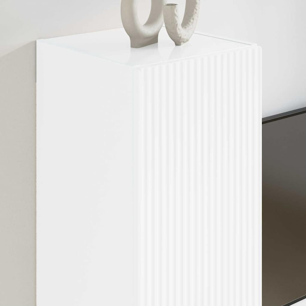 VidaXL TV Wandkast Glanzend Wit 30 x 31 x 60 cm Bewerkt hout