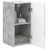 VidaXL TV Wandkast 2 pcs Beton 30 x 31 x 60 cm Bewerkt hout