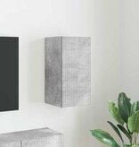 VidaXL TV Wandkast Wandgemonteerd Beton 30 x 31 x 60 cm Bewerkt hout
