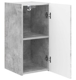 VidaXL TV Wandkast Wandgemonteerd Beton 30 x 31 x 60 cm Bewerkt hout
