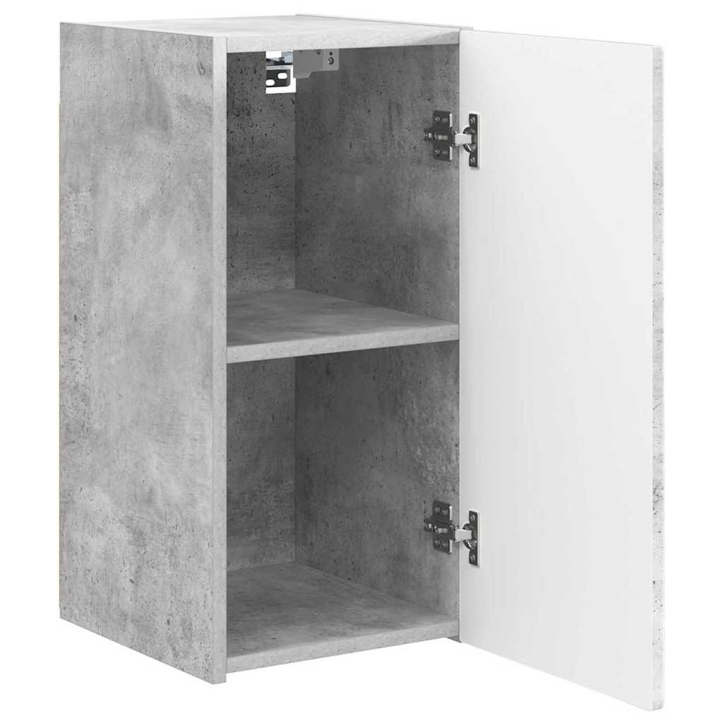 VidaXL TV Wandkast Wandgemonteerd Beton 30 x 31 x 60 cm Bewerkt hout
