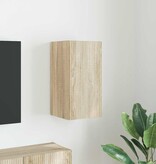 VidaXL TV Wandkast Wandgemonteerd Sonoma 30 x 31 x 60 cm Bewerkt hout