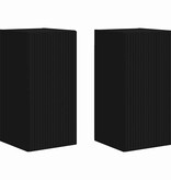 VidaXL TV Wandkast 2 pcs Zwart 30 x 31 x 60 cm Bewerkt hout