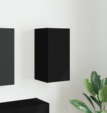 VidaXL TV Wandkast Wandgemonteerd Zwart 30 x 31 x 60 cm Bewerkt hout
