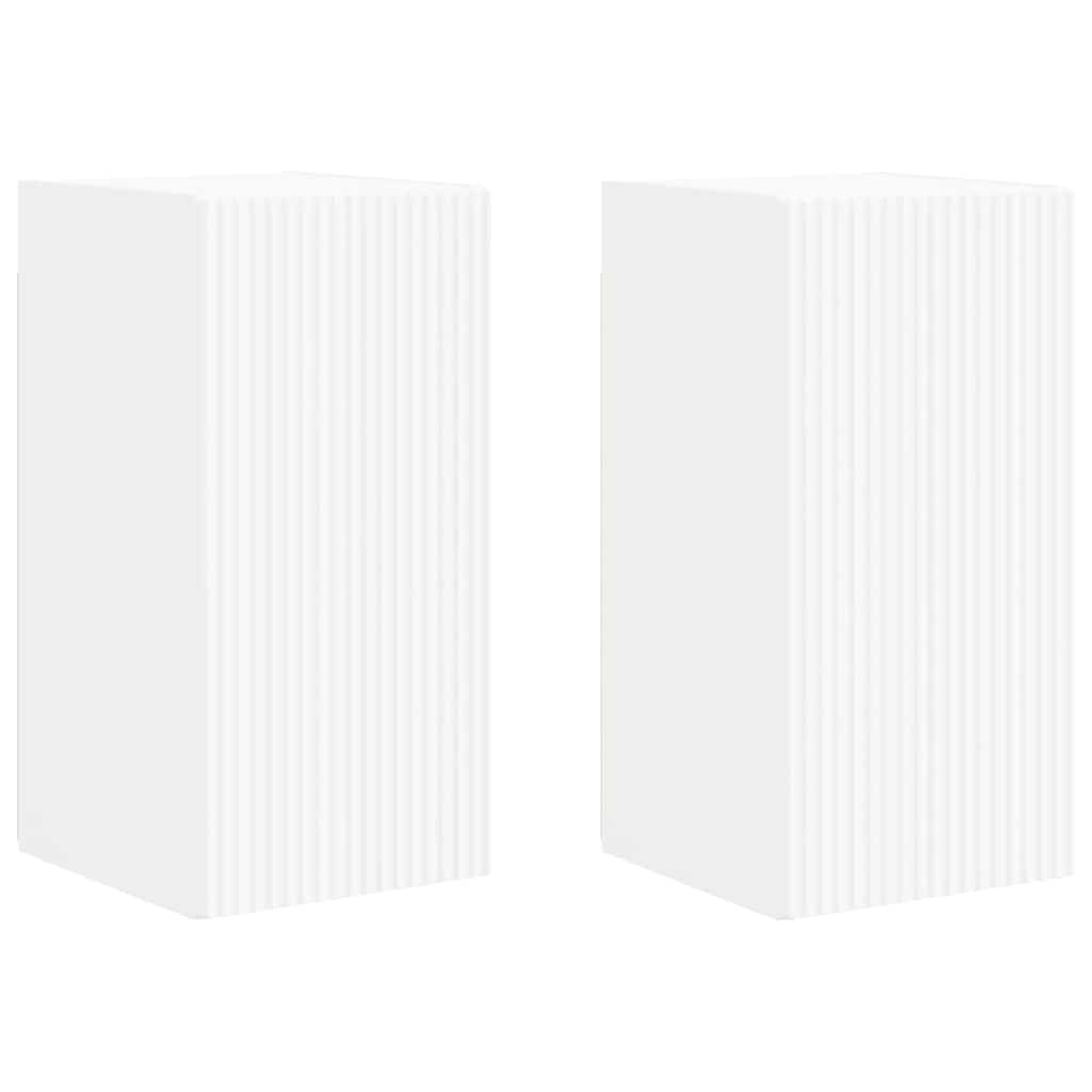 VidaXL TV Wandkast 2 pcs Wit 30 x 31 x 60 cm Bewerkt hout