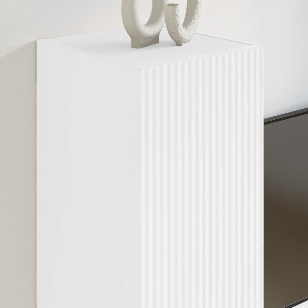 VidaXL TV Wandkast Wandgemonteerd Wit 30 x 31 x 60 cm Bewerkt hout