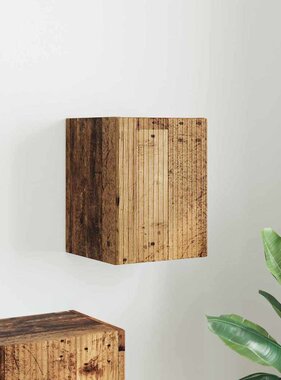 VidaXL TV Wandkast Oud Hout 30 x 31 x 40 cm Bewerkt hout