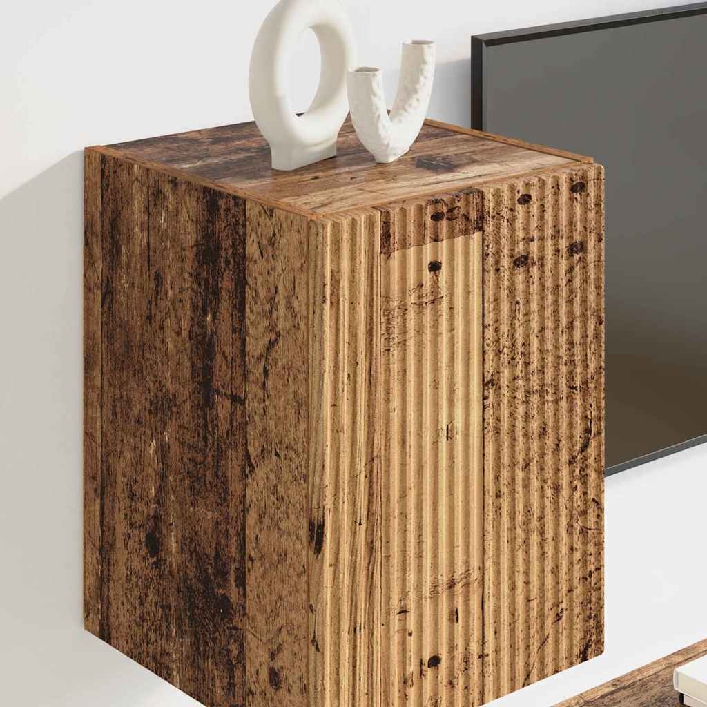 VidaXL TV Wandkast Oud Hout 30 x 31 x 40 cm Bewerkt hout