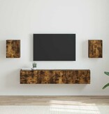 VidaXL TV Wandkast 2 pcs Gerookt eiken 30 x 31 x 40 cm Bewerkt hout