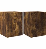 VidaXL TV Wandkast 2 pcs Gerookt eiken 30 x 31 x 40 cm Bewerkt hout