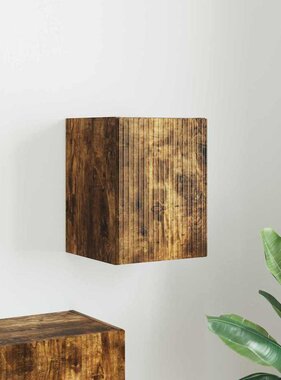VidaXL TV Wandkast Gerookt eiken 30 x 31 x 40 cm Bewerkt hout