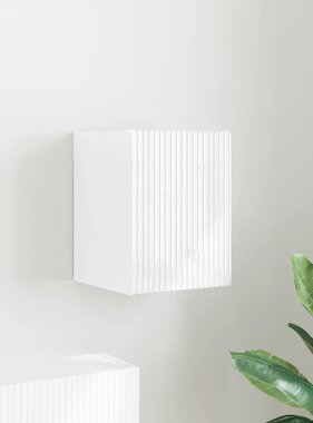 VidaXL TV Wandkast Glanzend Wit 30 x 31 x 40 cm Bewerkt hout