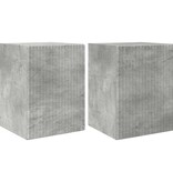 VidaXL TV Wandkast 2 pcs Beton 30 x 31 x 40 cm Bewerkt hout