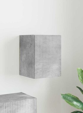 VidaXL TV Wandkast Wandgemonteerd Beton 30 x 31 x 40 cm Bewerkt hout