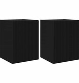 VidaXL TV Wandkast 2 pcs Zwart 30 x 31 x 40 cm Bewerkt hout
