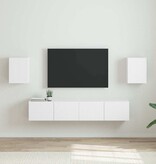 VidaXL TV Wandkast 2 pcs Wit 30 x 31 x 40 cm Bewerkt hout