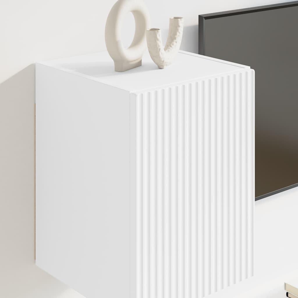 VidaXL TV Wandkast 2 pcs Wit 30 x 31 x 40 cm Bewerkt hout