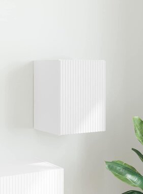 VidaXL TV Wandkast Wandgemonteerd Wit 30 x 31 x 40 cm Bewerkt hout