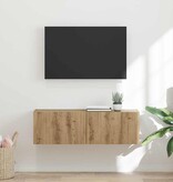 VidaXL TV Wandkast Ambachtelijk eiken 60 x 31 x 29.5 cm Bewerkt hout
