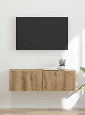 VidaXL TV Wandkast Ambachtelijk eiken 60 x 31 x 29.5 cm Bewerkt hout