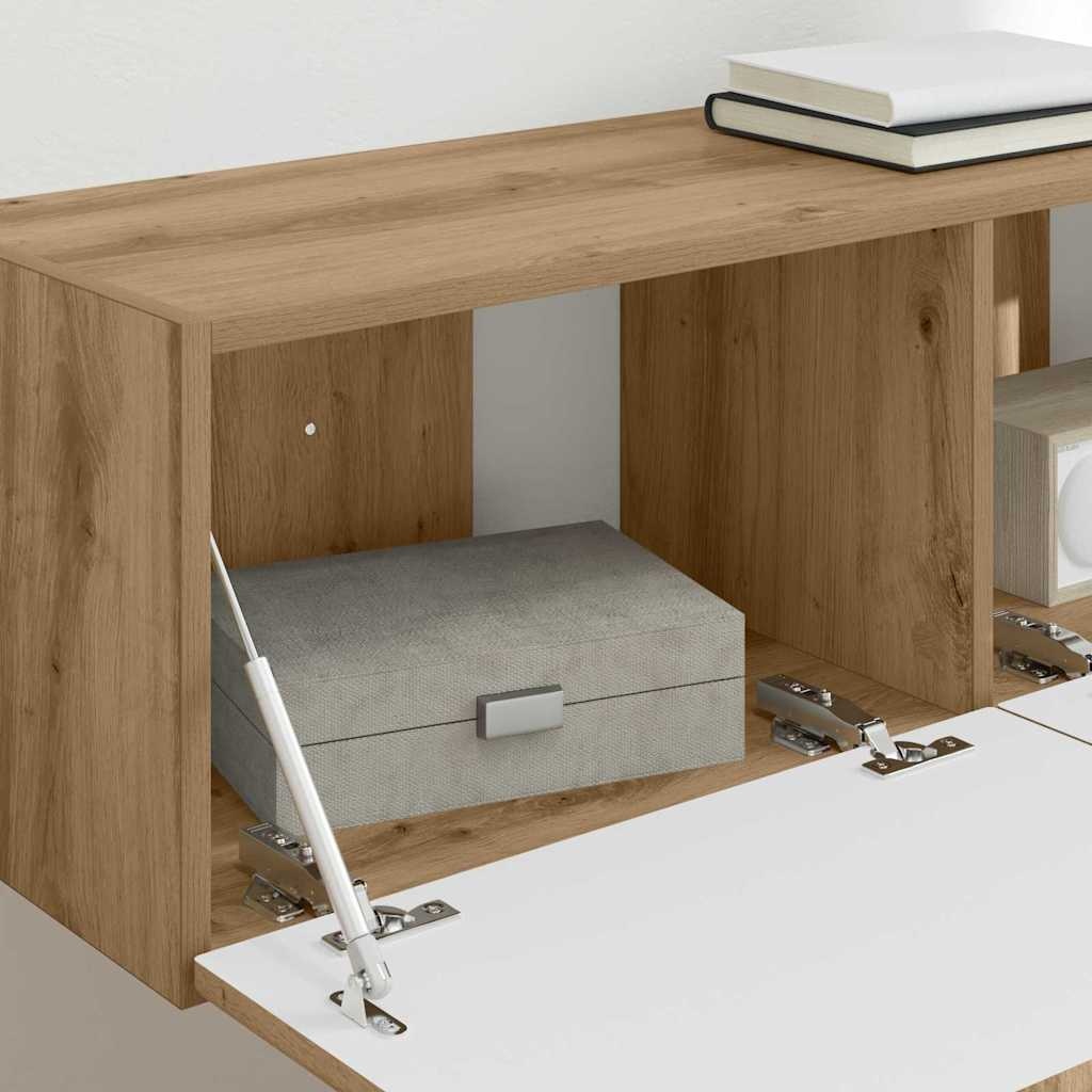 VidaXL TV Wandkast Ambachtelijk eiken 60 x 31 x 29.5 cm Bewerkt hout