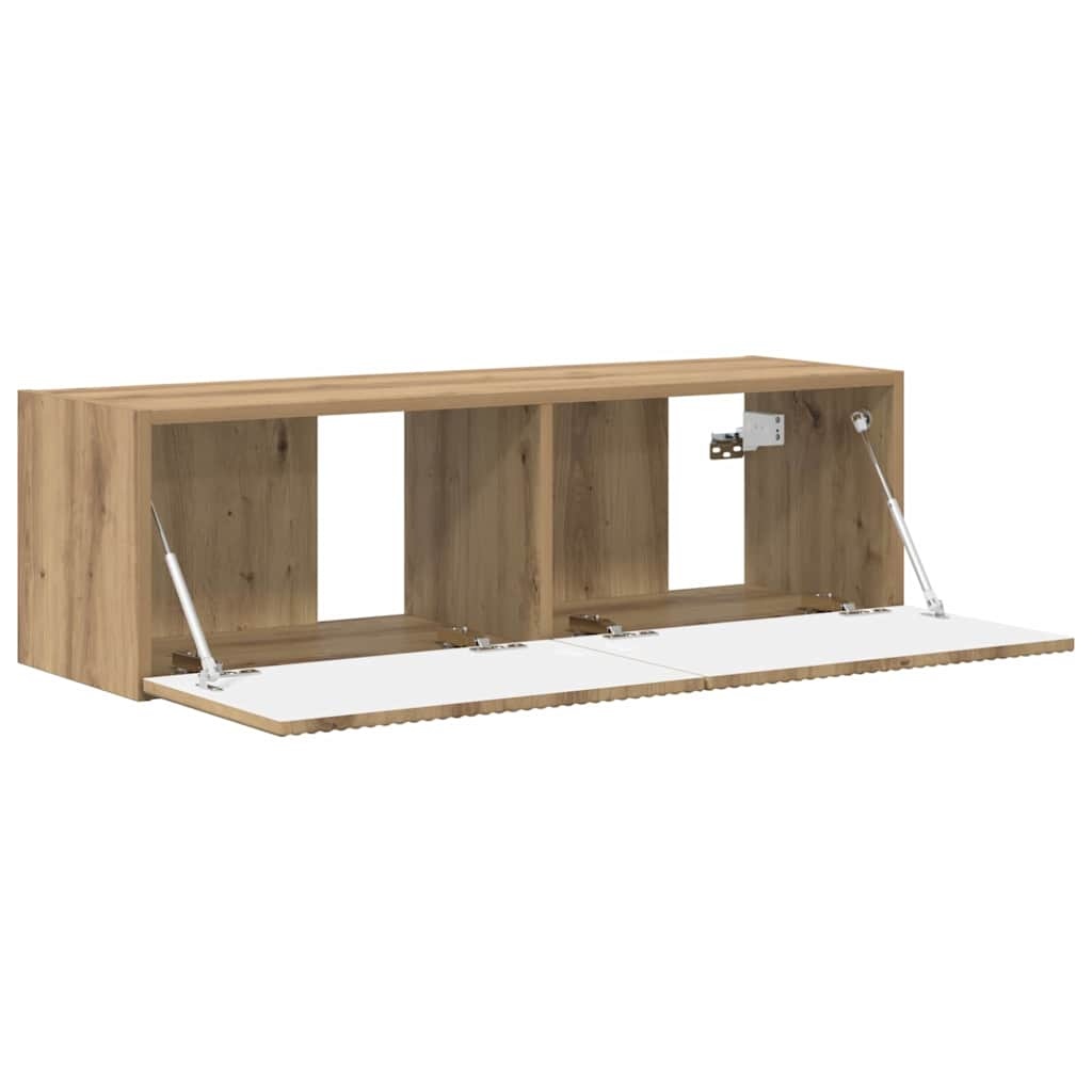 VidaXL TV Wandkast Ambachtelijk eiken 60 x 31 x 29.5 cm Bewerkt hout