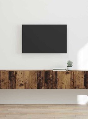 VidaXL TV Wandkast 2 pcs Oud Hout 60 x 31 x 29.5 cm Bewerkt hout