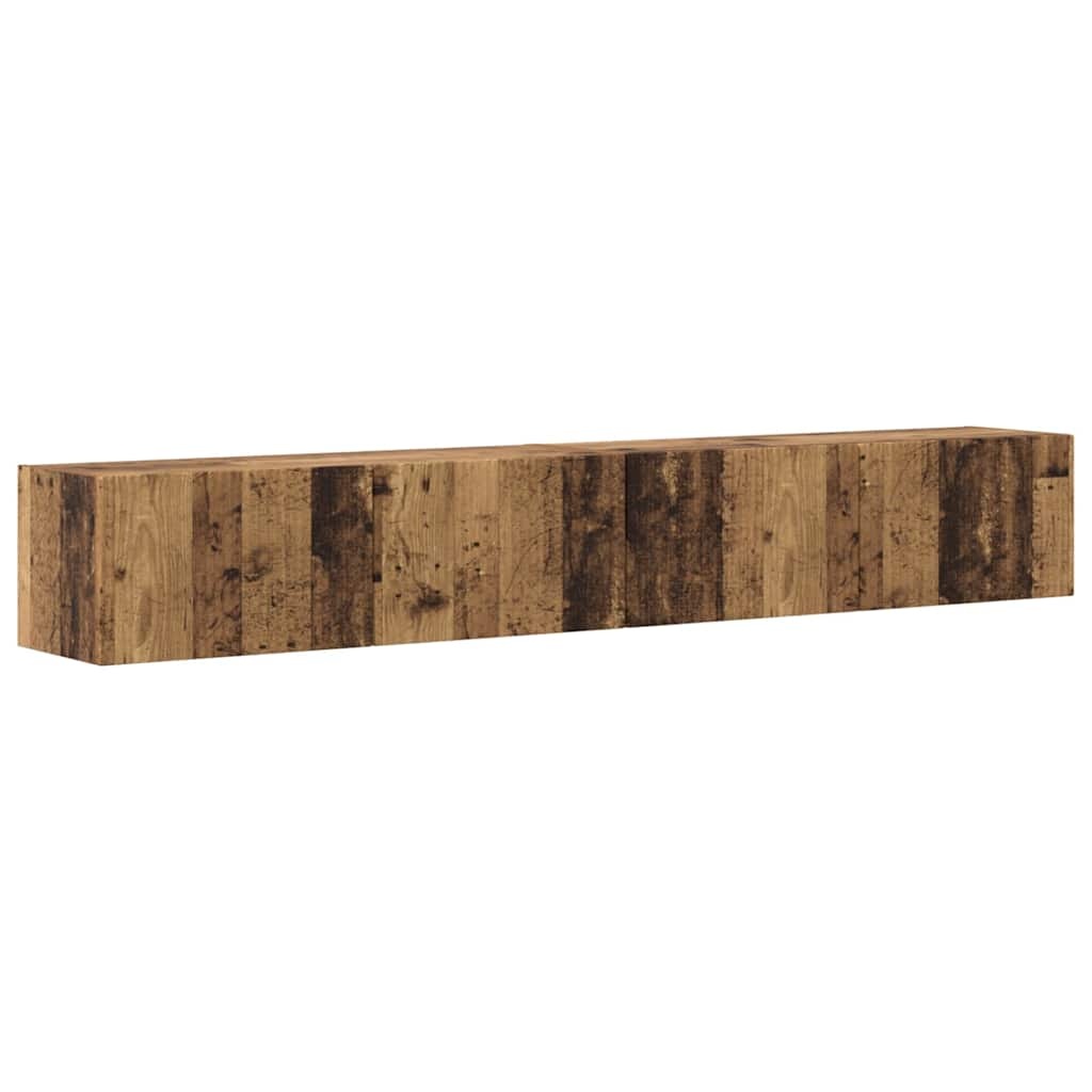 VidaXL TV Wandkast 2 pcs Oud Hout 60 x 31 x 29.5 cm Bewerkt hout