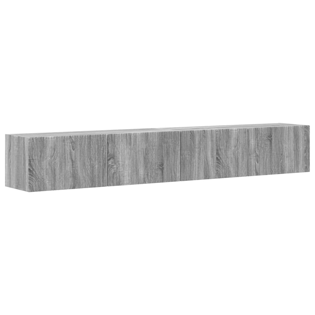 VidaXL TV Wandkast 2 pcs Grijs Sonoma 60 x 31 x 29.5 cm Bewerkt hout