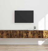 VidaXL TV Wandkast 2 pcs Gerookt eiken 60 x 31 x 29.5 cm Bewerkt hout
